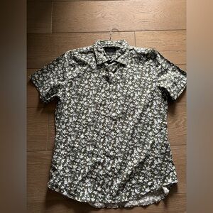 Bonobos Olive Floral Button Down Shirt